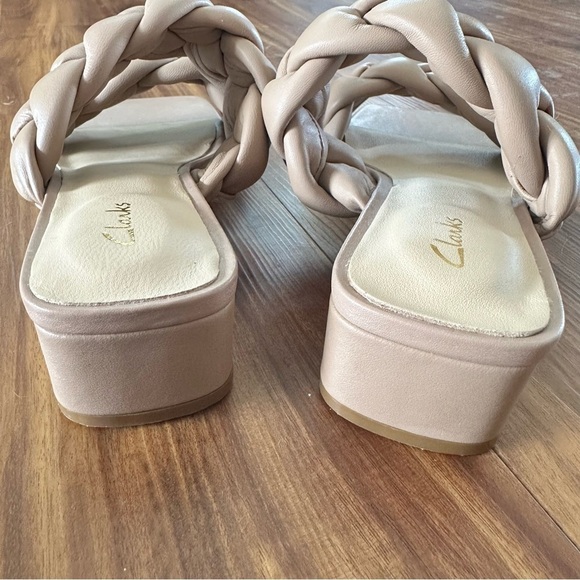 NEW Clarks Nude Leather braided Sandals Size: 7 - Picture 4 of 5